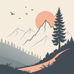 winter landscape with trees