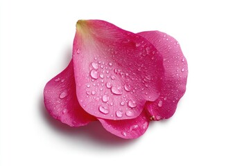Delicate pink rose petals with water droplets