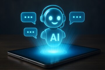 AI Chat Support Avatar With Headset