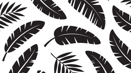Obraz premium Seamless Black Silhouette Pattern Collection – Minimal Vector Shapes on Transparent Background