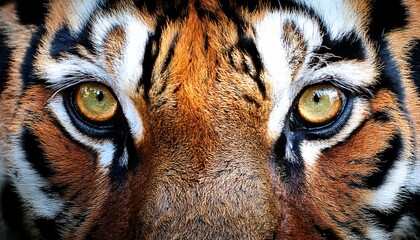 close up eyes of a tiger