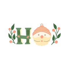 Vector Christmas frame, postcard with holiday elements. Holiday background.	