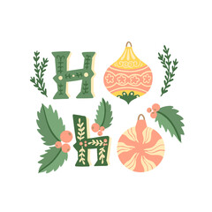 Vector Christmas frame, postcard with holiday elements. Holiday background.	