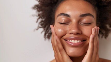 やわらかな素肌と笑顔のポートレート