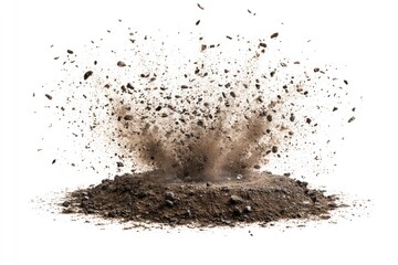 Earth explosion; soil erupting