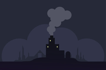 render of dark scene with smoke background.