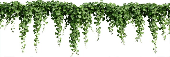 Hanging greenery, lush foliage cascading downwards