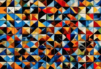 Vibrant Geometric Mosaic Pattern