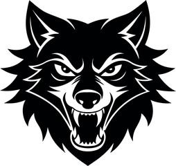 Wolf Head Illustration: A strong depiction of a wolf's head, conveying its strength through the intricate illustration, powerful details, and a fierce demeanor.