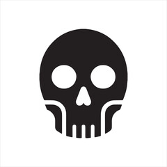 skull and crossbones silhouette vector