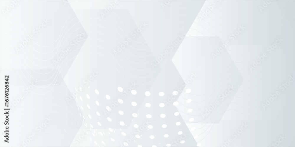 Fototapete white geometric abstract background overlap layer on bright space with lines effect decoration. mode