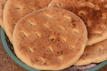 Traditional Moroccan Bread Khobz