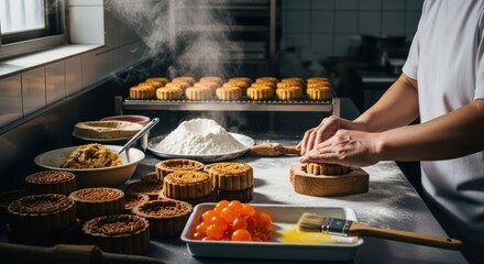 Pastry chef crafts mooncakes