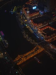 Night view of Tianjin city, China