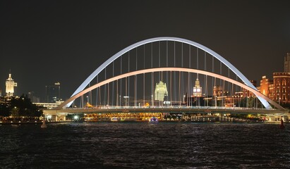 Night view of Tianjin city, China