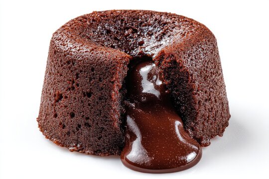 Chocolate lava cake, molten center, drizzled with chocolate - Powered by Adobe