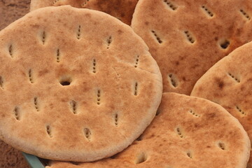 Traditional Moroccan Bread Khobz