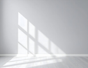 Obraz premium empty room with white walls and windows