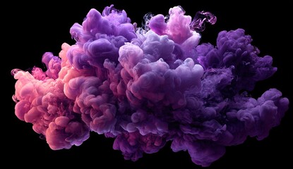 Obraz premium Abstract ink cloud in shades of pink and purple