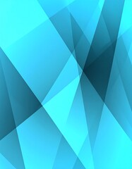 Obraz premium Abstract geometric shapes in bright cyan and dark blue