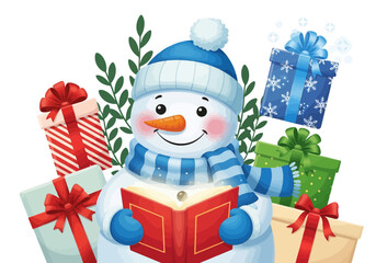 Vector art of three diverse people sitting at a table, collaborating on a project, with laptops and books