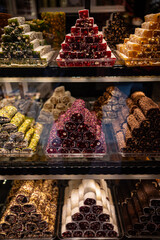 Turkish sweets on market stall