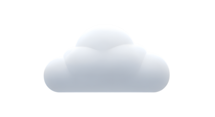 Cloud isolated on transparent background for weather forecast