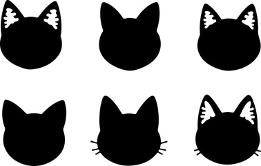 Stylized Cat Faces Collection"