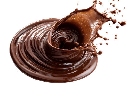 Delicious Chocolate Swirl Splash Dark Background
