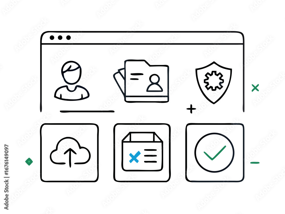 Aufkleber digital identity verification and approval process