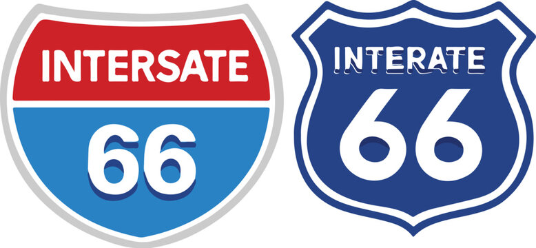 route 66 road sign