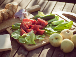 bunch of chopped vegetables
