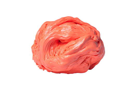 Coral Pink Gooey Substance Abstract Art