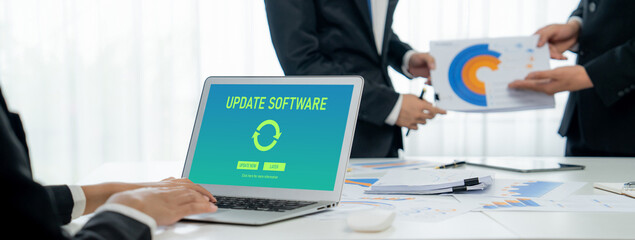 Software update on computer for brisk version of device software upgrade