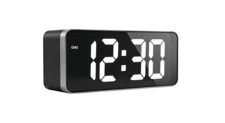 Digital clock displaying time 12:30 on a black background 