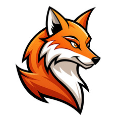 Obraz premium Dynamic Fox Mascot with Bold Gradients and Sharp Vector Forms for Fast-Paced Teams