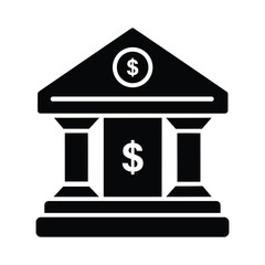 Money Deposit Bank Icon Vector