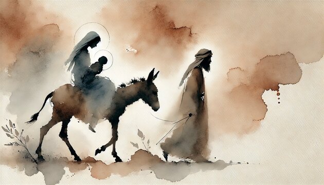 Holy Family Fleeing to Egypt, Gospel of Matthew narrative.