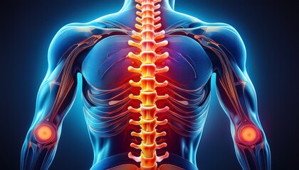 spine and hip issues from ankylosing spondylitis leading to spinal rigidity and pain