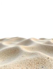 beach sand background, front view, on white isolated background, vibrant. isolated with white highlights