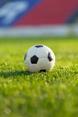 Fototapeta premium Soccer ball on field