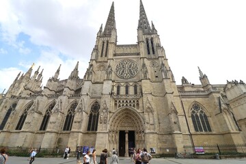 Cathédrale Saint André, cathédrale de style gothique, ville de Bordeaux, département de la...