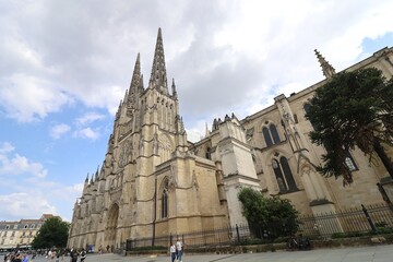 Cathédrale Saint André, cathédrale de style gothique, ville de Bordeaux, département de la...