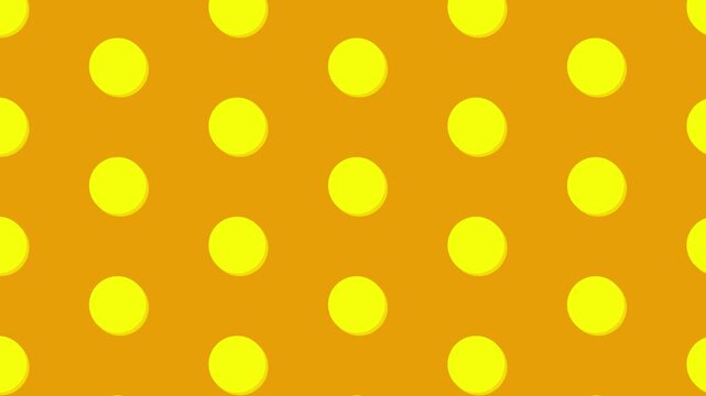 Animated looping abstract pattern with floating yellow circles.