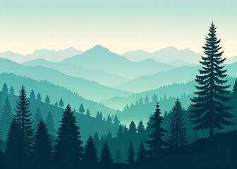 Simple Gradient Background in Nature Inspired Tones