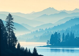 Soft Gradient from Beige to Sky Blue