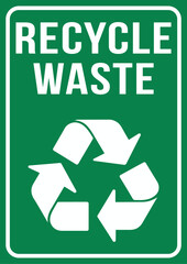 Recycle Waste Sign, logo,  icon, sticker, label,. symbol, black, line, flat vector, isolated illustration.