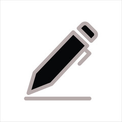 writing icons. simple solid vector illustration