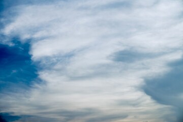 Heavy White Mass Above Blue Atmosphere