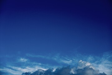 Deep Blue Gradient with Atmospheric Layers